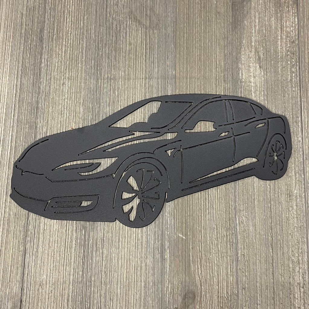Tesla Model S Metal Sign