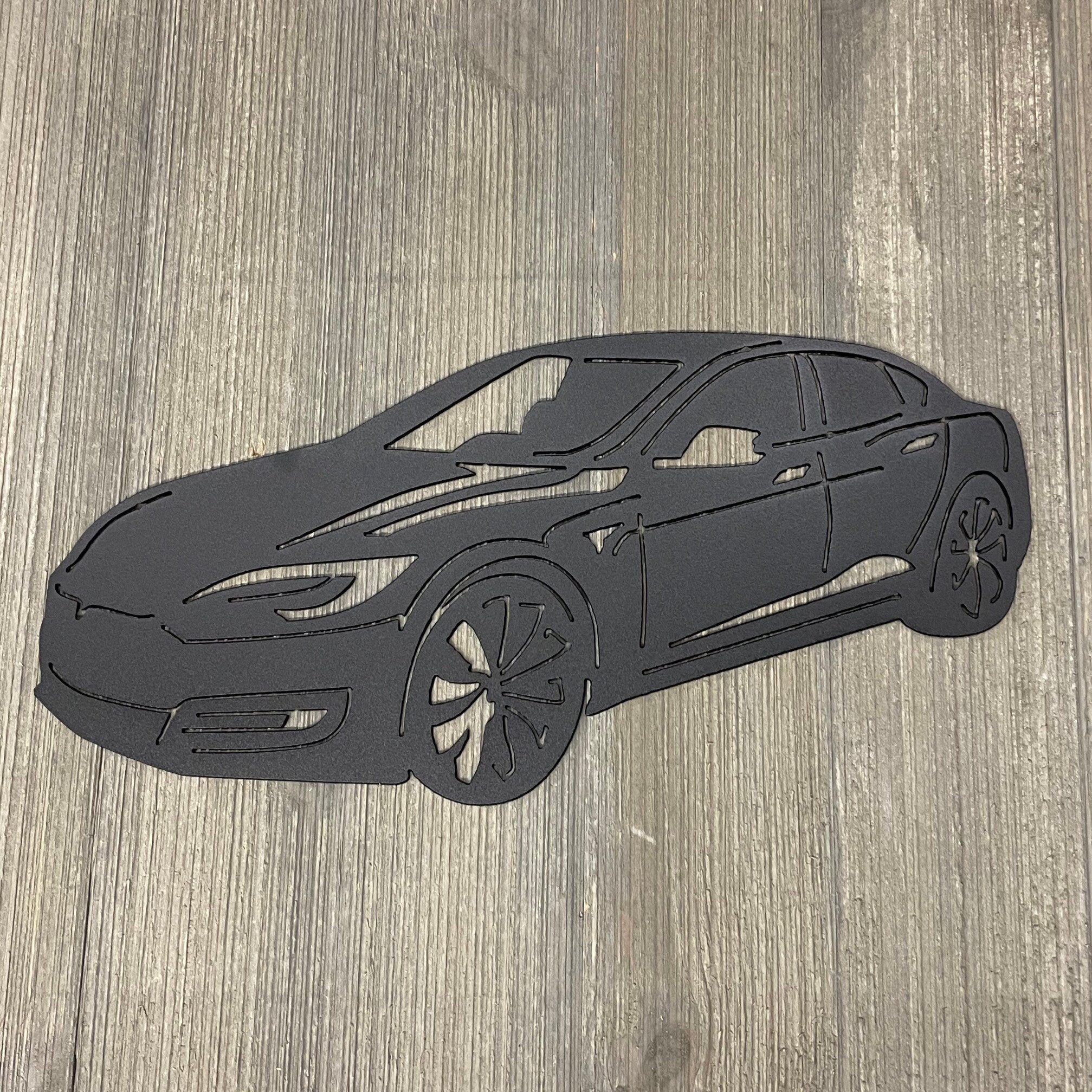 Tesla Model S Metal Sign