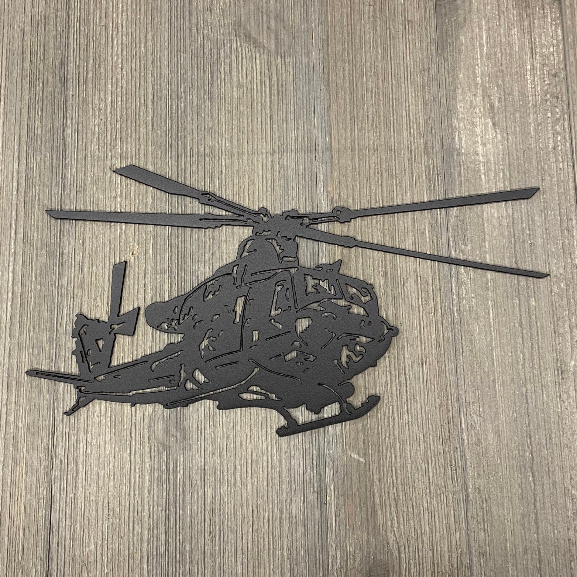 Sky Defender - Cool Military Helicopter Metal Sign