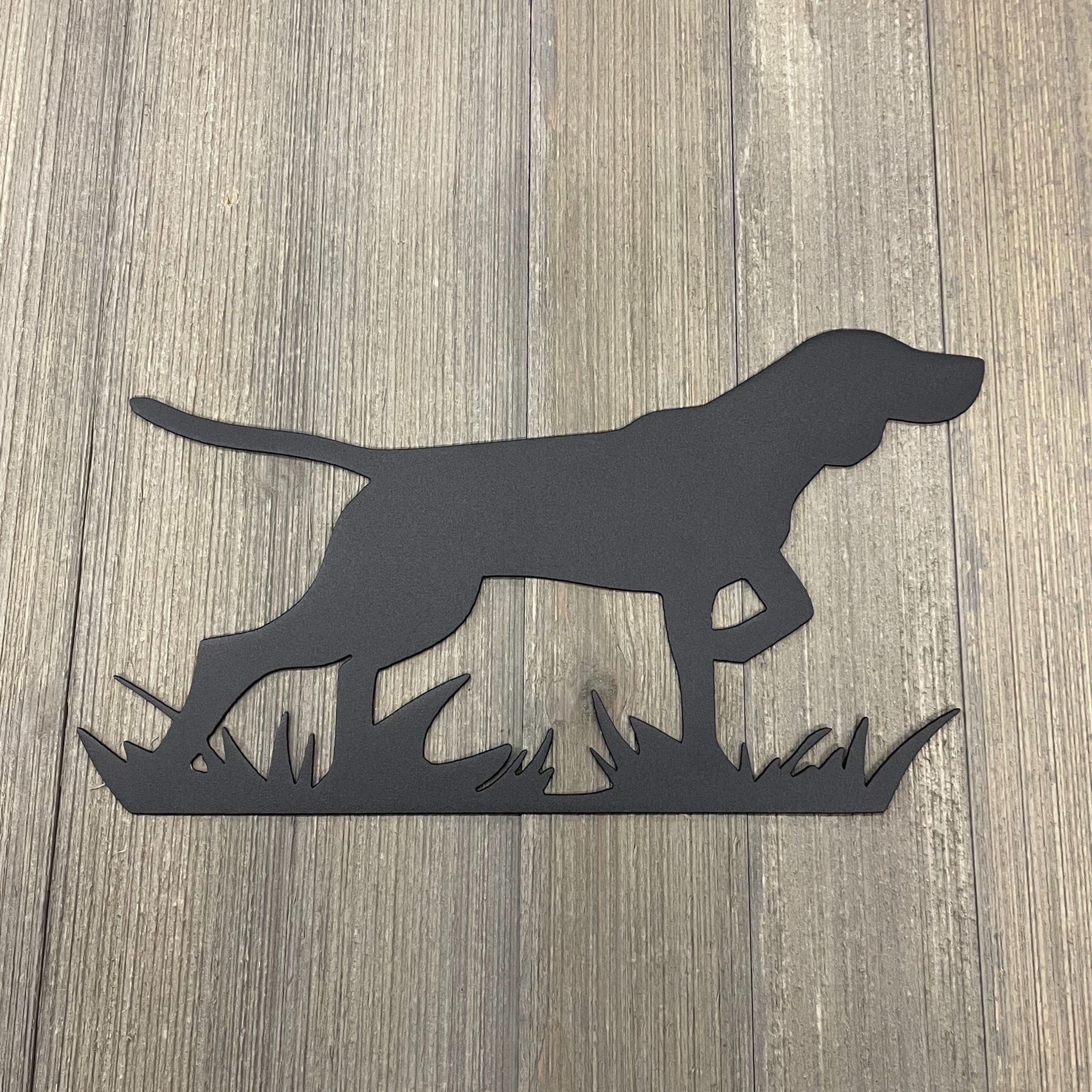 Shorthaired Pointer Metal Sign Cutout - Hunting Dog