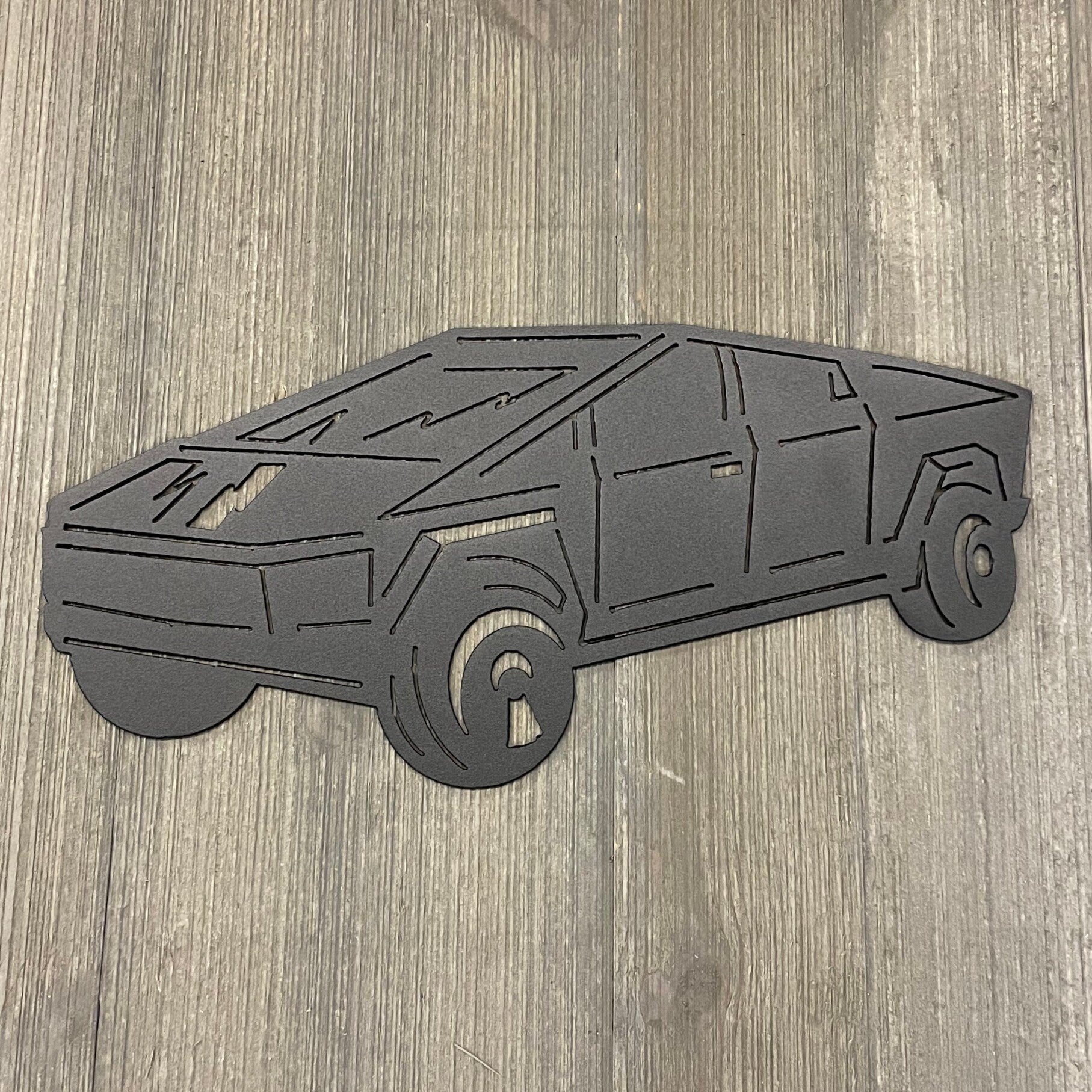 Tesla Cyber Truck Metal Sign Cutout