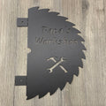 Papa's Workshop Sawblade Metal Sign Cutout