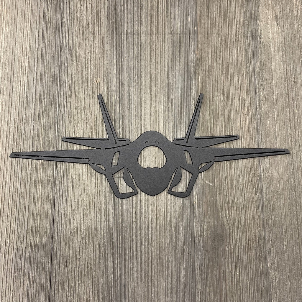 F-35 Lightning Metal Sign Cutout - Powder Coated Metal F35 Fighter Jet Sign - For the Ultimate Aviation Enthusiast!