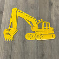 Excavator Construction Metal Sign Cutout