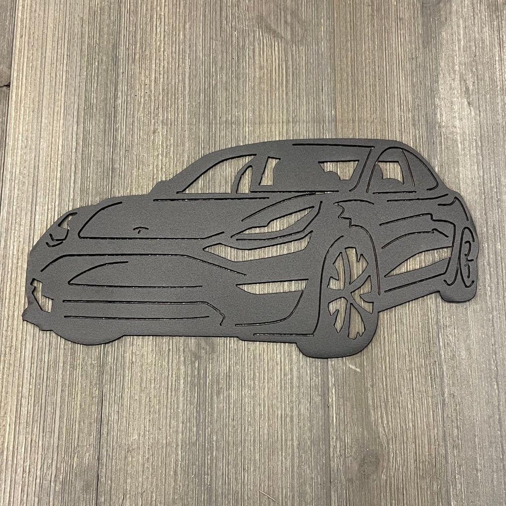 Tesla Model 3 Metal Sign Cutout