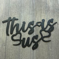 This Is Us Metal Sign Cutout with Hearts - Family and Love Wall Decor