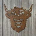 Cute Highland Cow Metal Sign - Rustic Farmhouse Decor