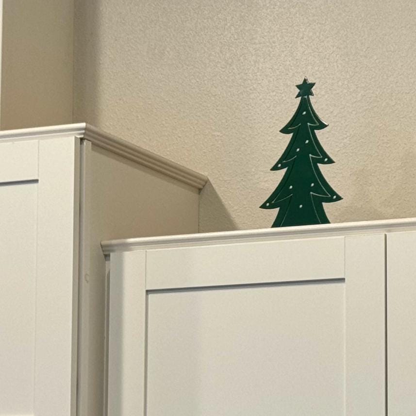 Metal Christmas Tree with Built-In Stand - Desktop Holiday Decor - Countertop Decoration