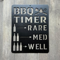 BBQ Timer Metal Sign - Funny Grilling Decor with Beer Timer Design - Beer Sign - Grilling Sign - Grill Timer - Smoker Timer