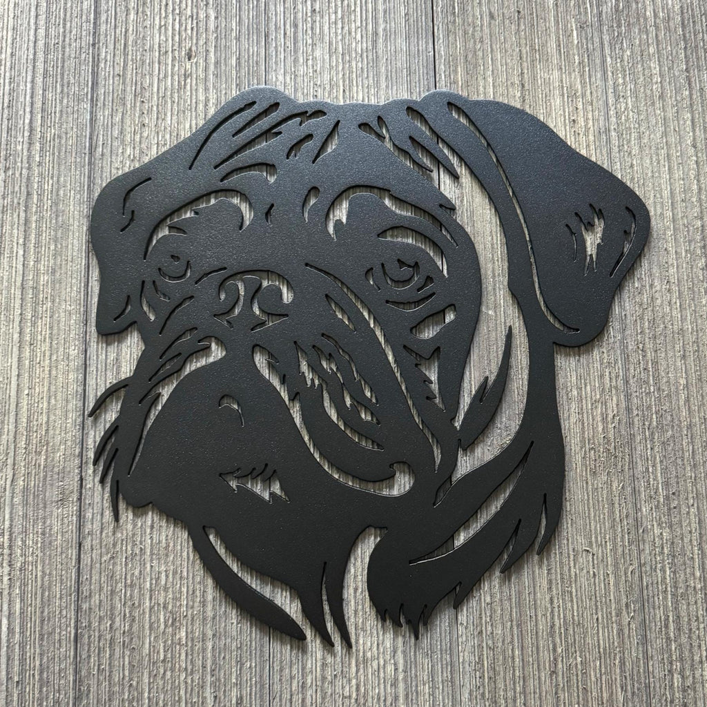 Pug Dog Metal Sign - Adorable Pug Cutout Wall Art