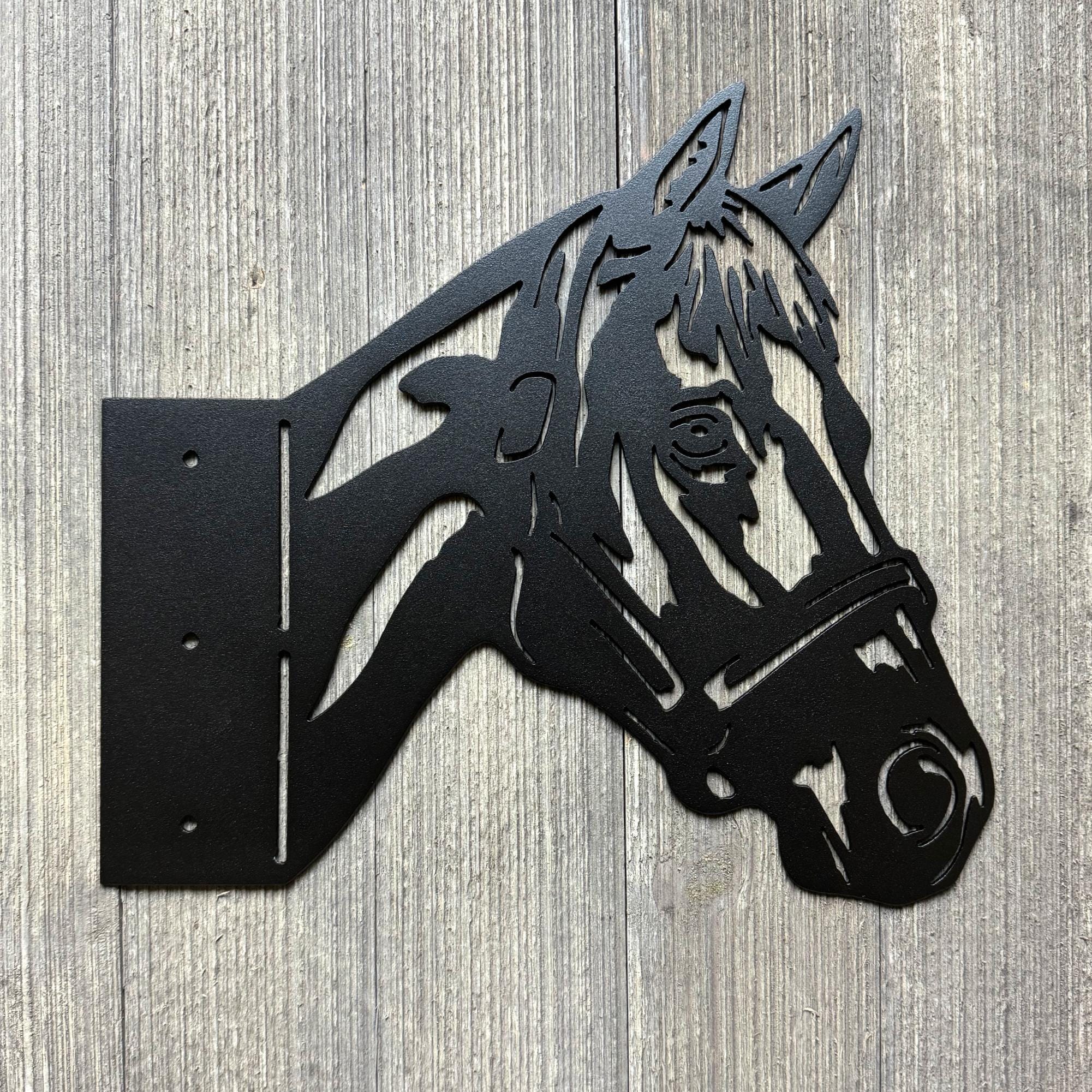 Peek-A-Boo Horse Metal Sign - Mountable Rustic Farm & Garden Decor
