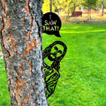 Peek-A-Boo Jesus Metal Sign – "I Saw That" Funny Decor - Funny Religious Decor - Peaking Jesus
