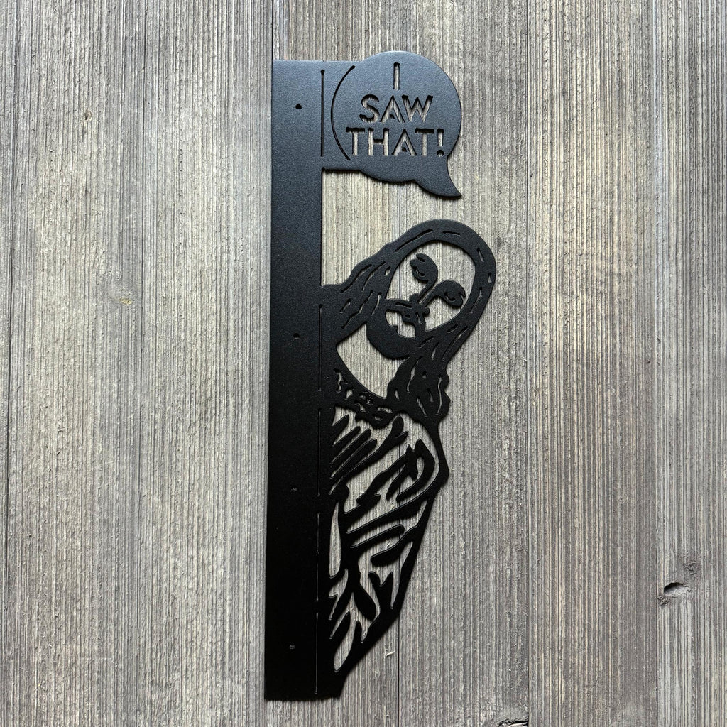 Peek-A-Boo Jesus Metal Sign – "I Saw That" Funny Decor - Funny Religious Decor - Peaking Jesus