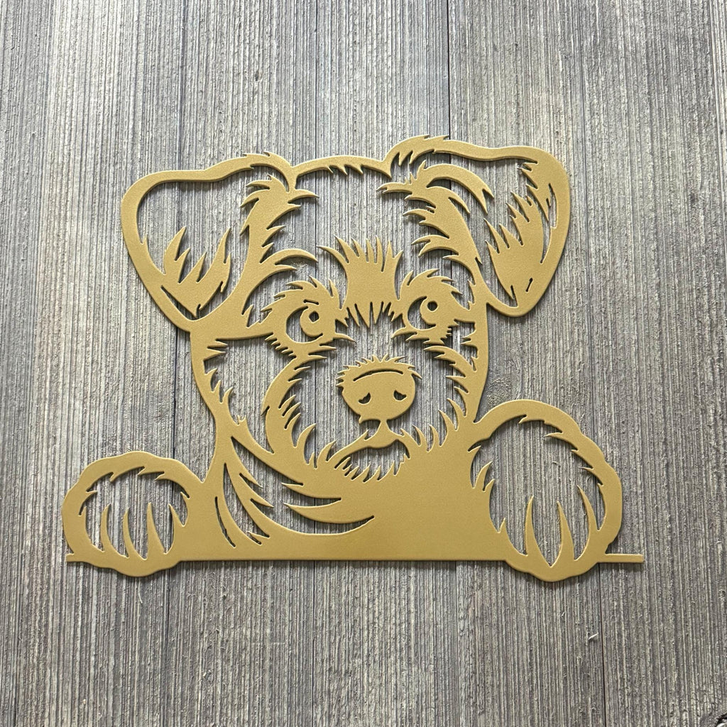 Adorable Fluffy Dog Metal Sign