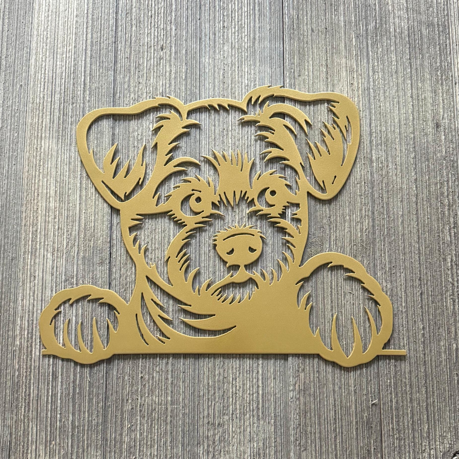 Adorable Fluffy Dog Metal Sign
