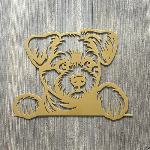 Adorable Fluffy Dog Metal Sign