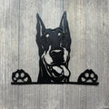 Metal Doberman Silhouette Sign - Bold & Striking Wall Art