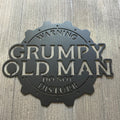 Grumpy Old Man Metal Sign Cutout - Humorous Gift For Him - Gag Gift - Warning Do Not Disturb