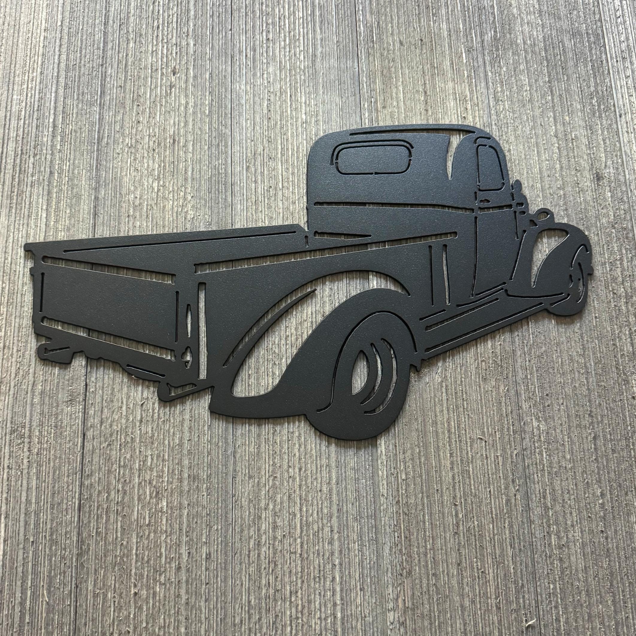 1940 Chevy Truck Metal Sign Cutout - Vintage Pickup Truck Wall Art