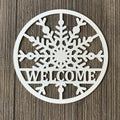Snowflake Welcome Metal Sign with Snowflake - Winter Wonderland Decor