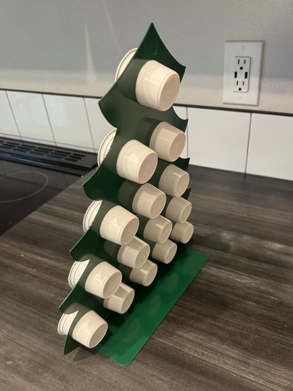 Christmas Tree K-Cup Holder - Metal K-Cup Organizer Holds 15 Pods
