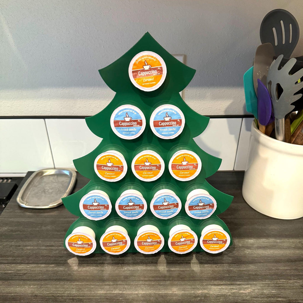 Christmas Tree K-Cup Holder - Metal K-Cup Organizer Holds 15 Pods