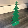 Metal Christmas Tree with Built-In Stand - Desktop Holiday Decor - Countertop Decoration
