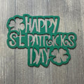 Happy St. Patrick's Day Metal Sign Cutout - Festive Clover Decor