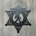 Squatch Response Team Sheriff Badge Metal Sign - Bigfoot Design - Yeti Sign