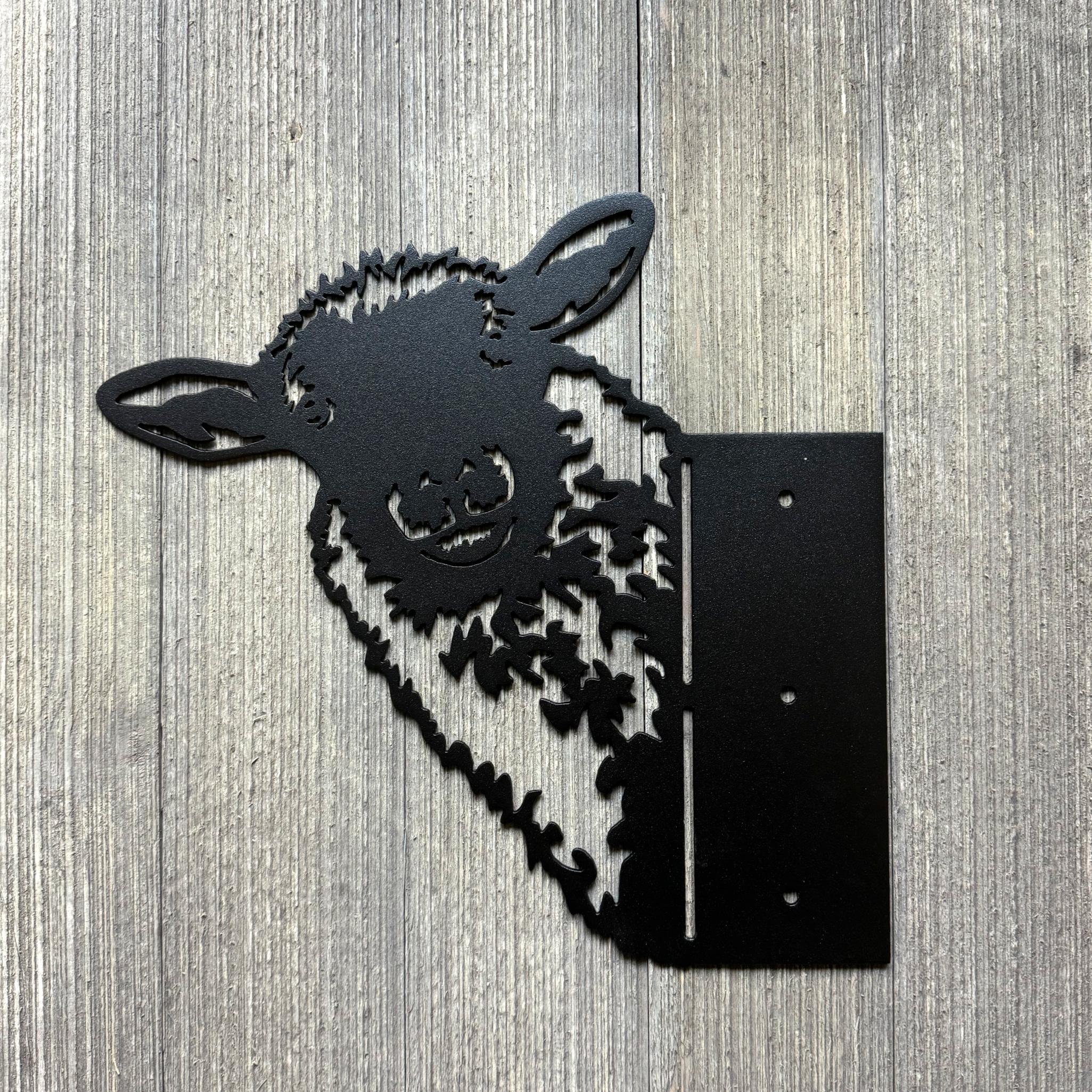 Peek-A-Boo Sheep Metal Sign - Versatile Mountable Wall Art