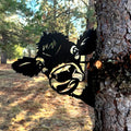 Peek-A-Boo Goofy Cow Metal Sign – Fun Farmyard Outdoor Décor - Silly Cow