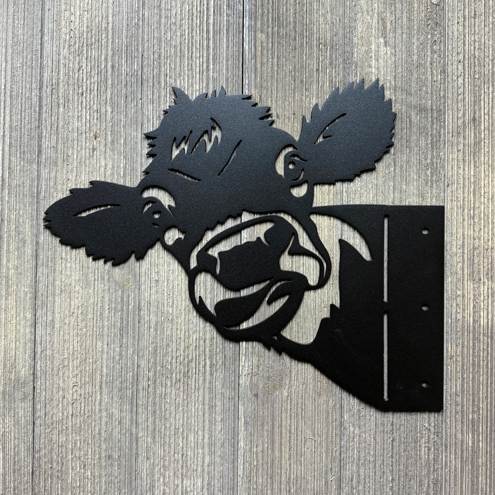 Peek-A-Boo Goofy Cow Metal Sign – Fun Farmyard Outdoor Décor - Silly Cow