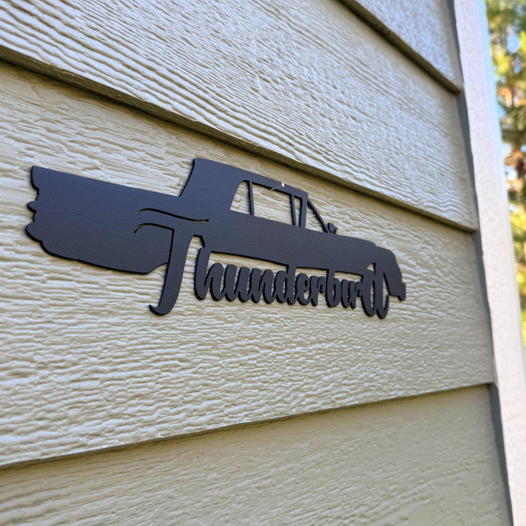 1964–1966 Ford Thunderbird Metal Wall Art – 4th Gen Classic Car Silhouette | Vintage Garage Decor for Ford Enthusiasts