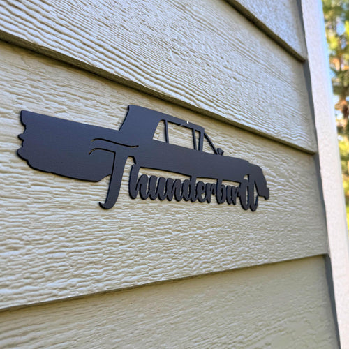 1964–1966 Ford Thunderbird Metal Wall Art – 4th Gen Classic Car Silhouette | Vintage Garage Decor for Ford Enthusiasts