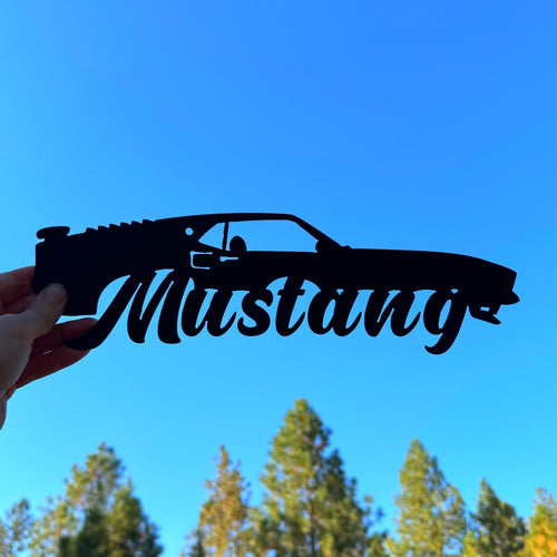 1969–1970 Ford Mustang Fastback Metal Wall Art - Mach 1 – Classic 1st Gen Muscle Car Silhouette | Garage Decor for Vintage Car Enthusiasts