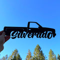 1988–1998 Chevy Silverado Metal Wall Art – GMT400 OBS Truck Silhouette | Classic Single Cab Garage Decor for Chevy Fans