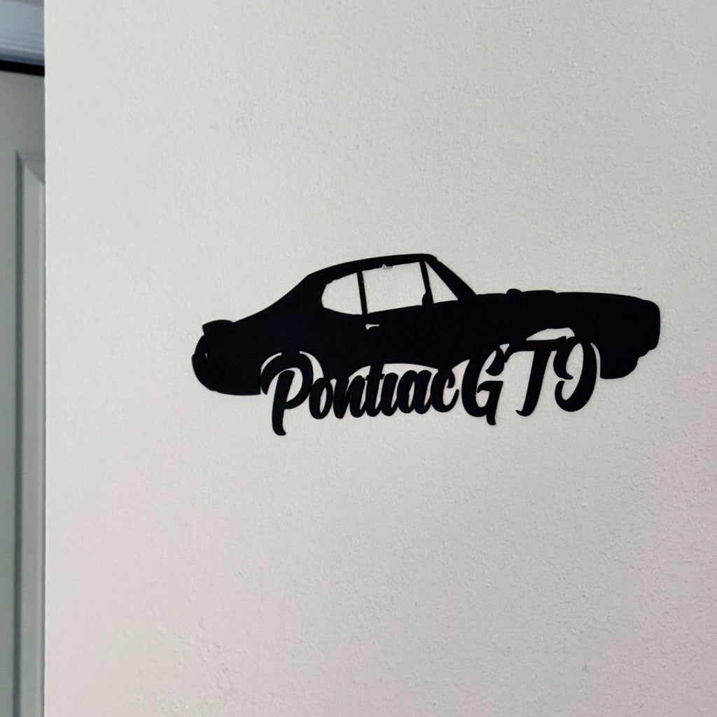 1968–1972 Pontiac GTO Metal Wall Art – 2nd Gen Classic Muscle Car Silhouette | “The Judge” Inspired Garage Decor for Car Enthusiasts