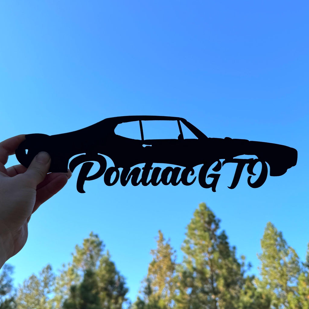 1968–1972 Pontiac GTO Metal Wall Art – 2nd Gen Classic Muscle Car Silhouette | “The Judge” Inspired Garage Decor for Car Enthusiasts