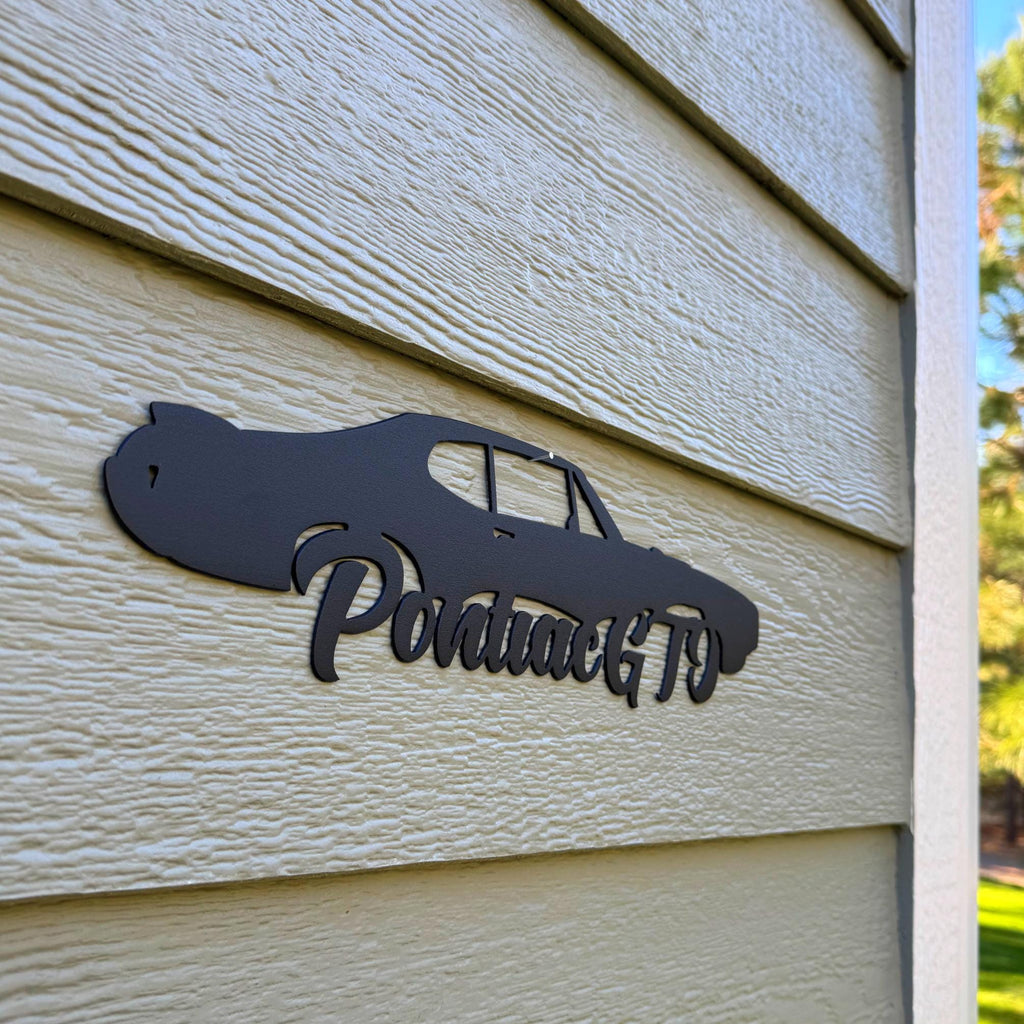 1968–1972 Pontiac GTO Metal Wall Art – 2nd Gen Classic Muscle Car Silhouette | “The Judge” Inspired Garage Decor for Car Enthusiasts