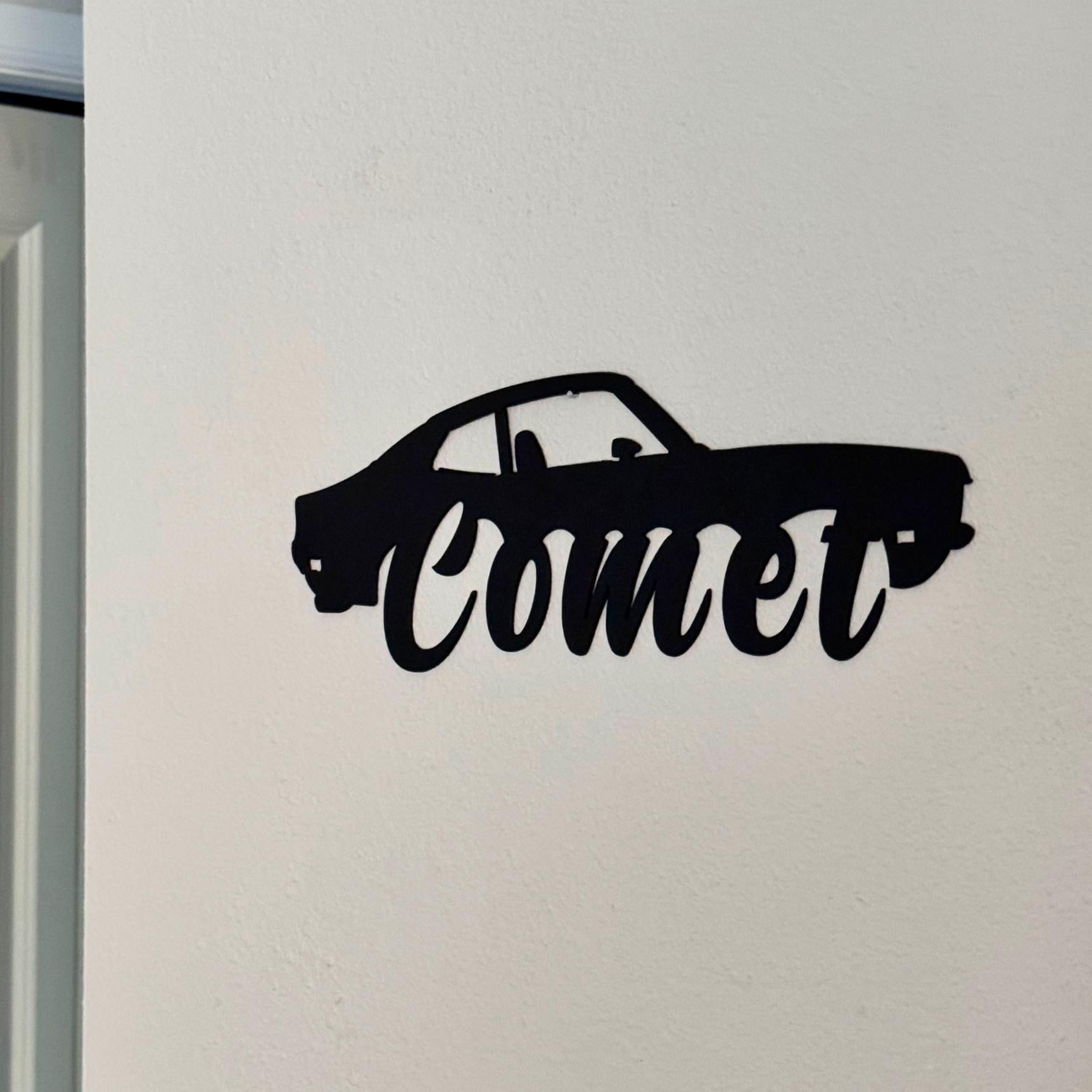 1971–1977 Mercury Comet Metal Wall Art – 3rd Gen Classic Ford Body Style | Retro Garage Decor & Gift for Vintage Car Lovers