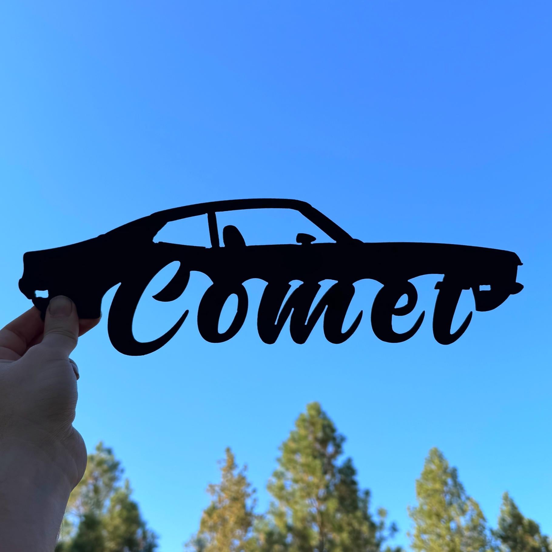 1971–1977 Mercury Comet Metal Wall Art – 3rd Gen Classic Ford Body Style | Retro Garage Decor & Gift for Vintage Car Lovers