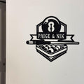 Custom Pool Room Metal Sign – Personalized Billiards Wall Art | Game Room Decor, 8 Ball Name Sign, Bar or Man Cave Gift for Pool Players