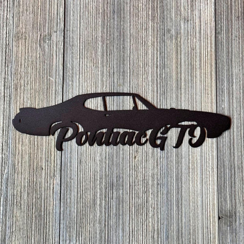 1968–1972 Pontiac GTO Metal Wall Art – 2nd Gen Classic Muscle Car Silhouette | “The Judge” Inspired Garage Decor for Car Enthusiasts