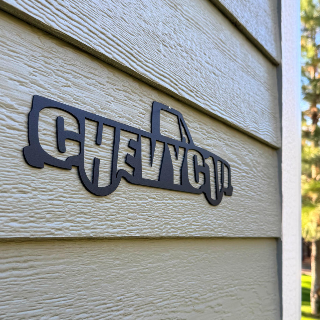 1967–1972 Chevy C10 Metal Wall Art Classic Pickup Truck Sign |Vintage Garage Décor, Man Cave Gift, Steel Chevrolet Silhouette |Square Body