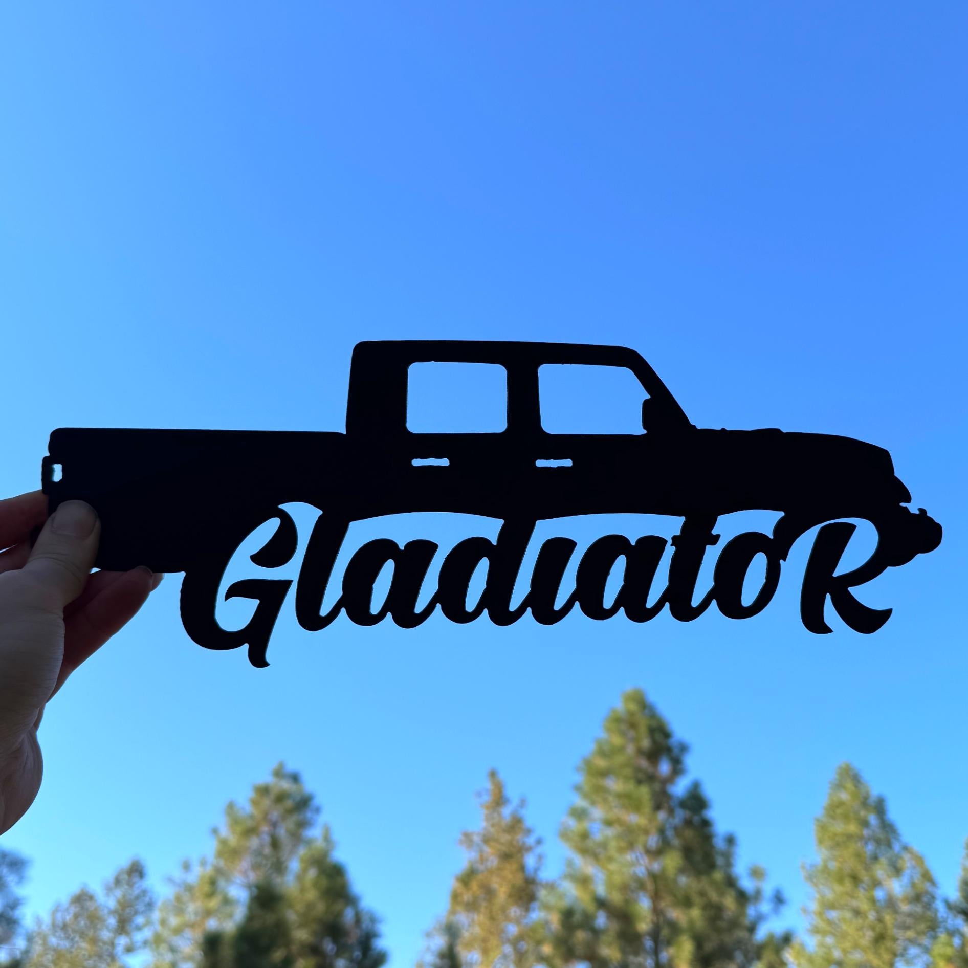 Jeep Gladiator Metal Wall Art Sign – Fits 2020–Present JT Generation | Off-Road Garage Décor, Overland Gift, Powder-Coated Steel Truck