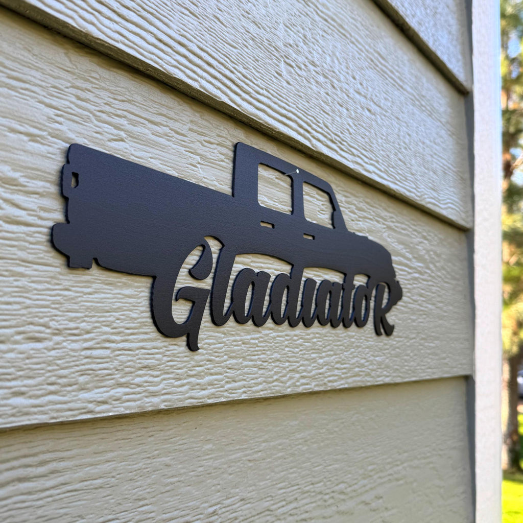 Jeep Gladiator Metal Wall Art Sign – Fits 2020–Present JT Generation | Off-Road Garage Décor, Overland Gift, Powder-Coated Steel Truck