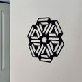 Geometric Optical Illusion Metal Sign | Modern Wall Art | Hexagon Metal Decor | Abstract Home or Office Artwork