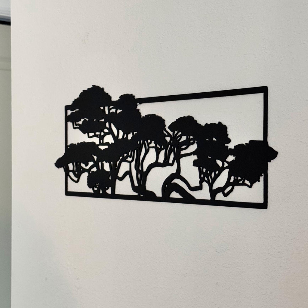 Coastal Cypress Tree Metal Wall Art | Nature Silhouette Home Decor | Beach Forest Metal Sign | Modern Rustic Wall Artwork