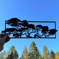 Coastal Cypress Tree Metal Wall Art | Nature Silhouette Home Decor | Beach Forest Metal Sign | Modern Rustic Wall Artwork