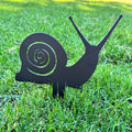 Snail Metal Garden Stake | Cute Outdoor Yard Decoration | Rustic Metal Silhouette Garden Art | Lawn Ornament for Garden Lovers